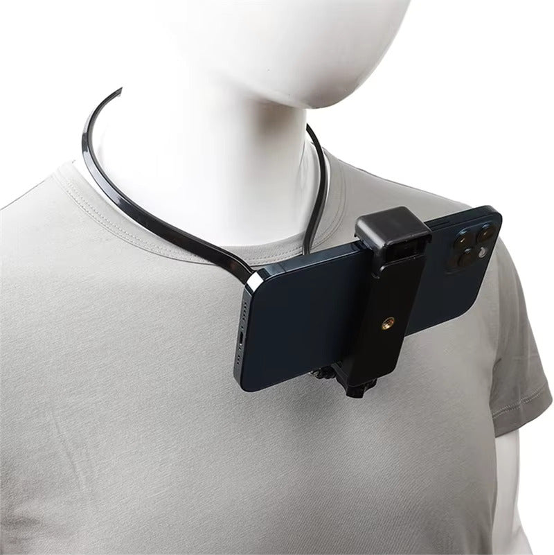 Hands-Free Wearable Neck Phone Holder – Lazy Mount for iPhone, Samsung, GoPro & Smartphones (4"–6.8")