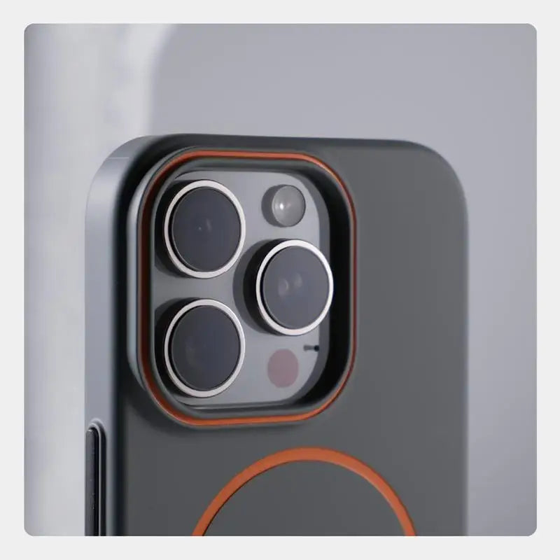 Ultrathin Magsafe Phone Case for iPhone Matte Hit Color Lens Wireless Charging Hard PC Cover Simple Design